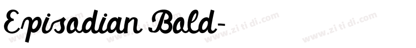 Episodian Bold字体转换